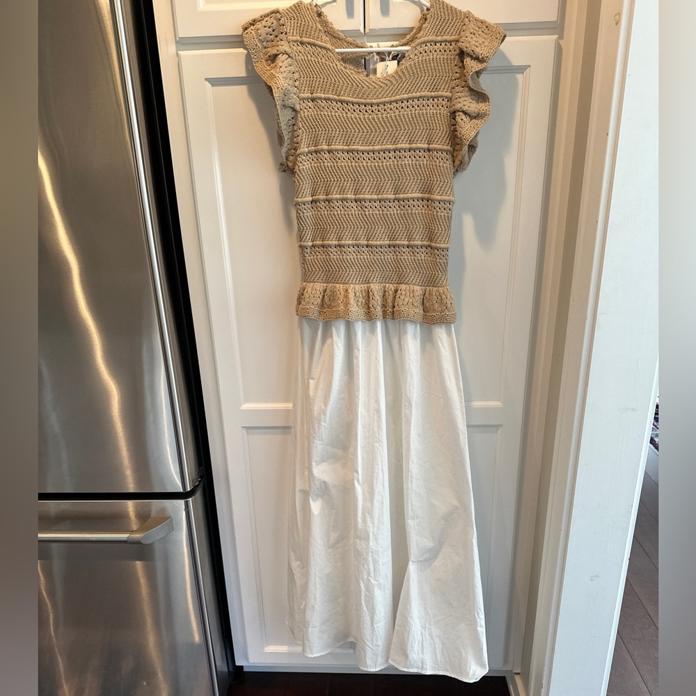 NWT Moon River Crochet Top MIDI Dress Size S Boho - Picture 8 of 15